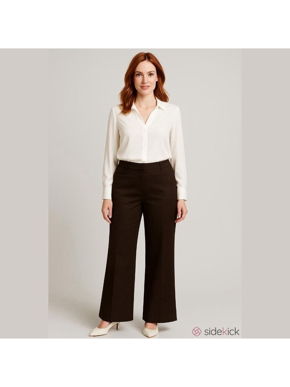 BCBGMaxAzria NWT Women's Brown Twill Wide Leg Pants Size 14, Long Inseam